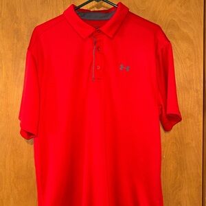 Under Armour Mens Performance Polo Short Sleeve Red Size XL